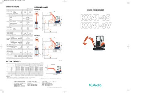 kubota mini excavators specs|kubota mini excavator size chart.